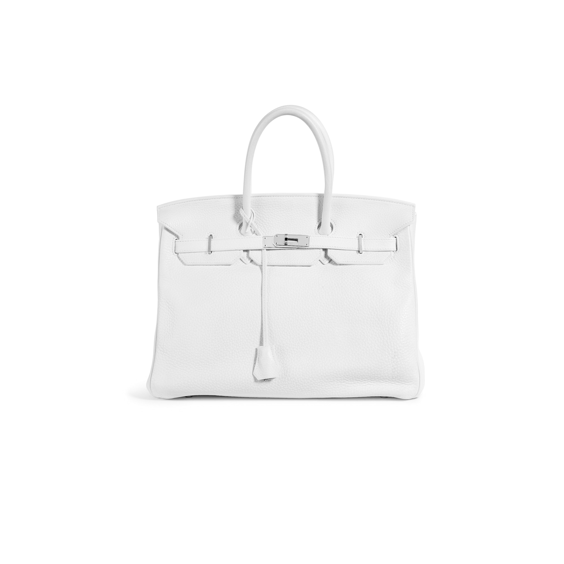 HERMÈS MASTER BIRKIN 35 TOGO LEATHER WHITE SILVER BUCKLE BAG H028369CK01 (35*28*18cm)